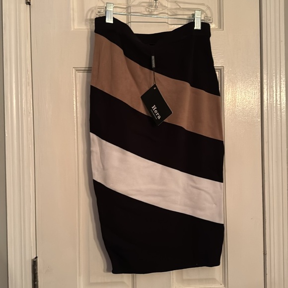 Hera Collection knitted stripped pencil skirt NWT S - Picture 3 of 7